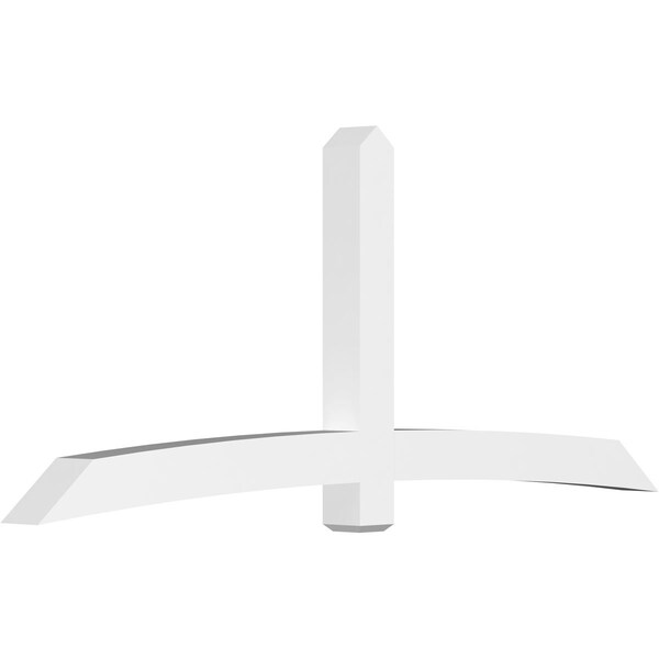 Ekena Millwork Bellingham Architectural Grade PVC Gable Bracket, 108"W x 45"H x 6"D x 6"F, 10/12 Pitch GBP108X45X0606BEL00 - main